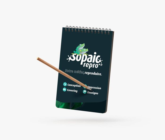 Bloc notes avec couverture